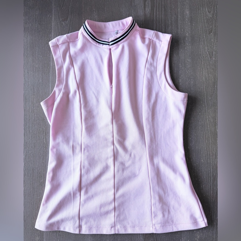 NVO Sleeveless Pink Mock Neck w/ zipper golf top-M